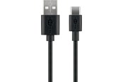 Kabel USB - Pro USB-A <-> USB-C - 0.1m - USB 2.0 - Czarny - PUSB2.0-AC-BLK-0.1M