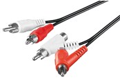 Kabel audio - Pro Stereo connector cable RCA with passthrough - 4040849502149