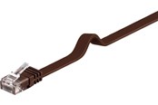 Kabel sieciowy - Pro LAN CAT 6 Flat U/UTP - Brązowy - 1m - 4040849958922