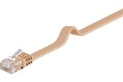 Kabel sieciowy - Pro LAN CAT 6 Flat U/UTP - Brązowy - 1m - 4040849958823