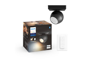 Inteligentny dom - Philips Hue Buckram Pojedyncze światło punktowe - czarne - z regulatorem przyciemniania - 929003048701