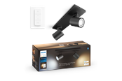 Inteligentny dom - Philips Hue Runner Podwójne oświetlenie punktowe - czarne - z regulatorem przyciemniania - 929003811801