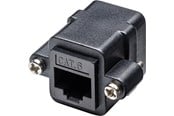 Kabel sieciowy - Pro RJ45 mounting adapter with mounting flange black - Czarny - 4040849813658