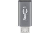 Kabel USB - Pro Micro-USB to USB-C adapter- grey - 4040849555534