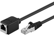 Kabel sieciowy - Pro CAT 5e extension cable F/UTP black 1 m - 4040849918865