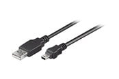 Kabel USB - Pro USB-A <-> USB Mini-B (5-pin) - 1m - Czarny - 4040849457401