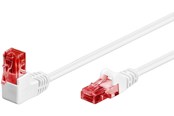 Kabel sieciowy - Pro LAN CAT 6 U/UTP - 90° - Biały - 1m - 4040849515224