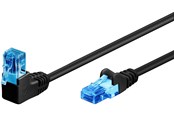 Kabel sieciowy - Pro LAN CAT 6A U/UTP 90° - Czarny - 0.5m - 4040849515286