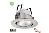 Inteligentny dom - EGLO SALICETO-Z recessed spot RGB+TW 5W Ø88 mm brushed steel - 99672