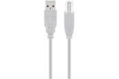Kabel USB - Pro USB-A <-> USB-B 2.0 - 5m - Szary - 4040849687143