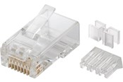 Kabel sieciowy - Pro RJ45 plug CAT 6a UTP unshielded (10 pack) - Przejrzyste - 4040849725012