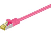 Kabel sieciowy - Pro LAN CAT 6A S/FTP - Różowy - 1m - 4040849915871