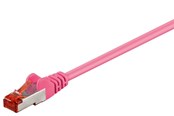 Kabel sieciowy - Pro LAN CAT 6 S/FTP - Różowy - 1m - 4040849954757