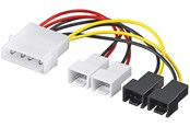 Kabel zasilajacy (wewnetrzny) - Pro Power cable/adapter for PC fans 5.25 inch male to fan 2x 12 V/2x 5 V - 4040849936326