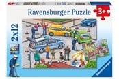 Puzzle - Ravensburger Blue Lights On The Way 2x12p - 10107578