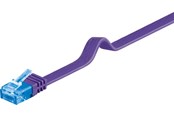 Kabel sieciowy - Pro CAT 6A U/UTP flat - Fioletowy - 1m - 4040849963131