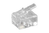 Kabel sieciowy - Pro RJ11 modular plug for flatcable 4 pol. - Przejrzyste - 4051366502505