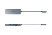 USB hub - Aukey CB-C63 - hub - 3 ports USB hub - 3 - USB 3.1 - Szary - CB-C63