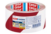 Tasmy i Kleje - tesa Signal Premium Warning marking tape 66m x 50mm Red-White - 58131-00000-01