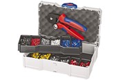 Narzedzia - KNIPEX Zestawy do zagniatania, do tulejek kablowych z kołnierzem z tworzywa sztucznego - 97 90 09