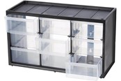 Skrzynki narzedziowe i systemy przechowywania - Stanley Storage Box with 9 Compartments Black - 1-93-978