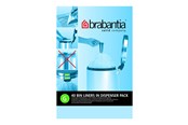 Akcesoria do czyszczenia - brabantia Size G - trash can liner - high-density polyethylene (HDPE) - white - pack of 40 - 37 56 68