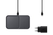 Telefon - Adapter i Ladowarka - Samsung Wireless Charger Duo (Incl. Power Adapter) - Black - EP-P5400TBEGEU