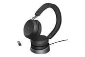 Sluchawki, zestaw sluchawkowy - Jabra Evolve2 75 Link380a MS Stereo Stand Black - 27599-999-989