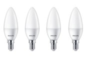 Zarówka LED - Philips Żarówka światła LED Candle 5W/827 (40W) Frosted 4-pack E14 - 929002968440