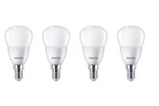 Zarówka LED - Philips Żarówka światła LED Mini-ball 5W/827 (40W) Frosted 4-pack E14 - 929002969640