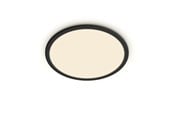 Lampy - Philips Superslim CL550 Ceiling lamp Ø250 mm LED 15W 2700K SceneSwitch IP44, Black - 929002667501