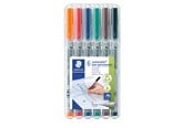 Przybory do pisania i rysowania - Staedtler Universal pen Lumocolor non-p S 6pc - 311 WP6
