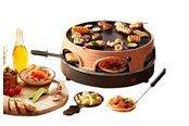 Urzadzenia kuchenne - inne - Emerio PO-113255.4 - pizza oven/raclette - terracotta orange - PO-113255.4