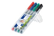 Przybory do pisania i rysowania - Staedtler Universal pen Lumocolor non-p F 4pc - 316 WP4