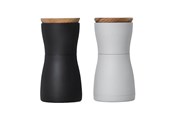 Akcesoria kuchenne - AdHoc Salt and Pepper Mill Twin Mini Black Grey 13.3 cm - MP125