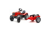 Rowerki i chodziki - Falk Tractor with trailer Massey Ferguson - 808-150