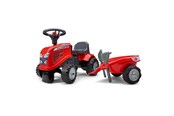 Rowerki i chodziki - Falk  Ride-on tractor with trailer rake and shovel Baby Massey Ferguson - 808-021
