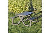 Narzedzia ogrodnicze - HORTUS Kids picnic table model X black nonwood and anthracite frame - 801-090