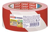 Tasmy i Kleje - tesa Signal Universal Warning marking tape 66m x 50mm Red-White - 58134-00000-00