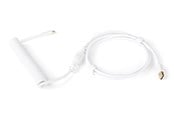 Klawiatura - DUTZO Coiled Aviator Micro-USB B cable - White - Akcesoria do modernizacji - Biały - DCA-UMB-WHT