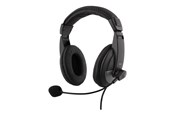 Sluchawki, zestaw sluchawkowy - Deltaco HL-50 - Headset - full size - wired - 3.5 mm jack - black - HL-50