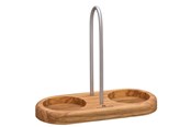 Akcesoria kuchenne - Zassenhaus Bordholder salt/peber m/håndtag oliven - Z036060