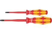 Narzędzia ręczne - Wera 165 iS PZ/S # 1 + 2 Screwdriver set Kraftform Plus series 100. With reduced blade diameter 2 pieces - 05006470001
