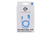 Kabel USB - Floating Grip 0.5M LED USB-C CABLE (BLUE) - FG-USBLED-05-451BLUE