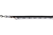 Psy - Trixie Silver Reflect adjustable leash M–L: 2.00 m/20 mm black/silver grey - TX12215