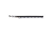 Psy - Trixie Silver Reflect adjustable leash L–XL: 2.00 m/25 mm black/silver grey - TX12216