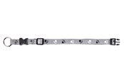 Psy - Trixie Silver Reflect collar XS–S: 22–35 cm/15 mm black/silver grey - TX12221