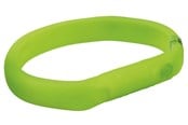 Psy - Trixie Flash Light Band USB Adjustable LED Safety Collar Green Size: L-XL 70cm/18mm - TX12685