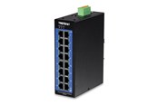 Switch - TRENDnet TI-G160i 16-Port Industrial Gigabit L2 Managed DIN-Rail Switch - TI-G160I