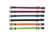 Psy - Trixie Junior Set of puppy collars S–M: 17–25 cm/10 mm 6 pcs. black red royal blue apple papaya orchid - TX15551